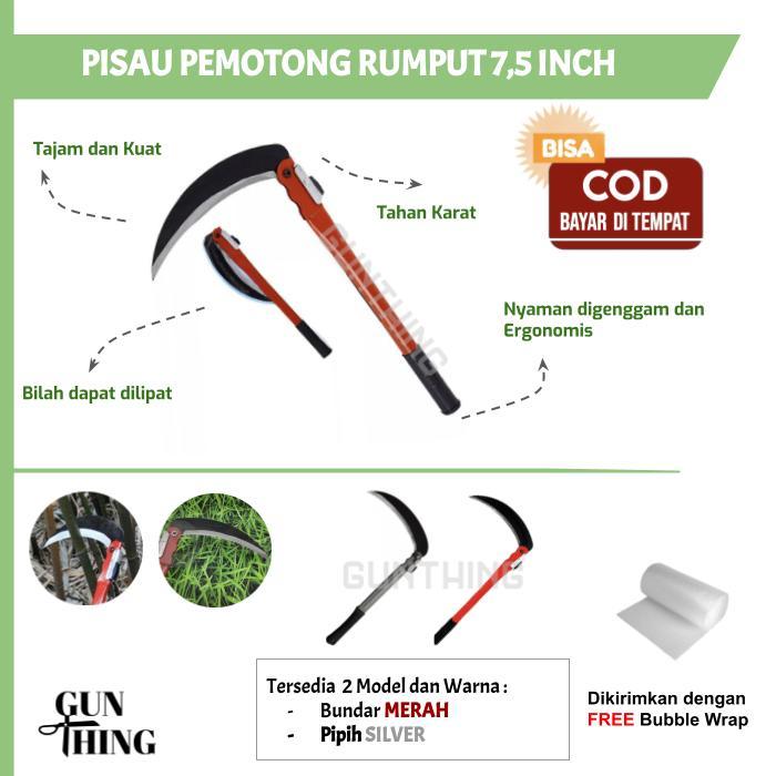 New Sabit Lipat Pisau Pemotong Kebun Tanaman, Pemangkas 7.5 Inch TERMURAH
