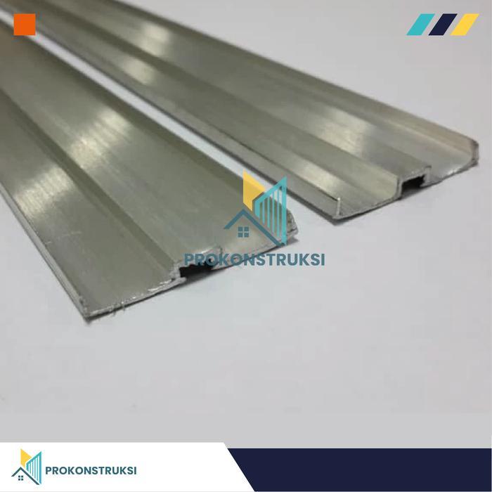 1e0e- Profil Sambungan Polycarbonate Alumunium - List Omega - Warna Silver