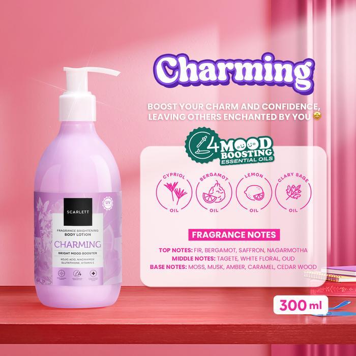 75r2- Scarlett Whitening New Fragrance Brightening Body Lotion Bright Mood Booster Charming
