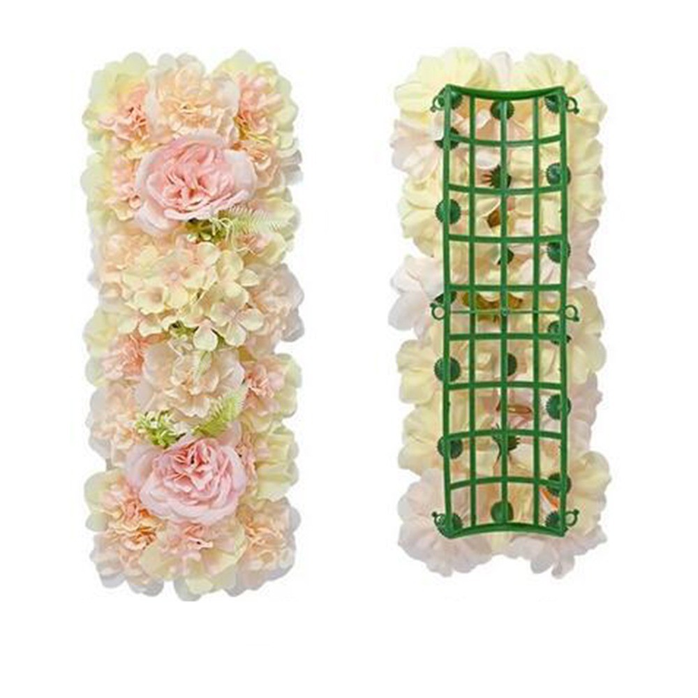 Simulated Artificial Flower Wall Panel 3D Realistic Fake Flower Backdrop Lifelike Silk Rose Flowers