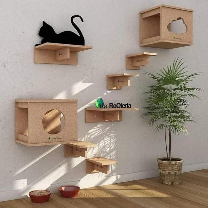 CAT ROOM RUMAH DINDING KUCING TEMPAT BERMAIN KUCING KANDANG FURNITURE HEWAN CAT CONDO TEMPAT PANJAT