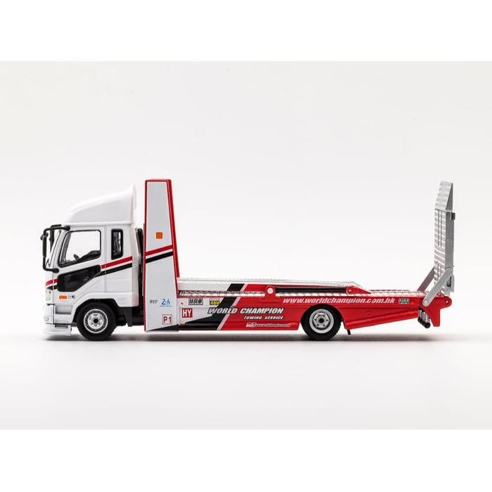 Ready GCD 1/64 Mitsubishi Fuso Mk2 (FK 2017) Double Deck Tow Shell Flatbed - GCD 1/64 Mitsubishi