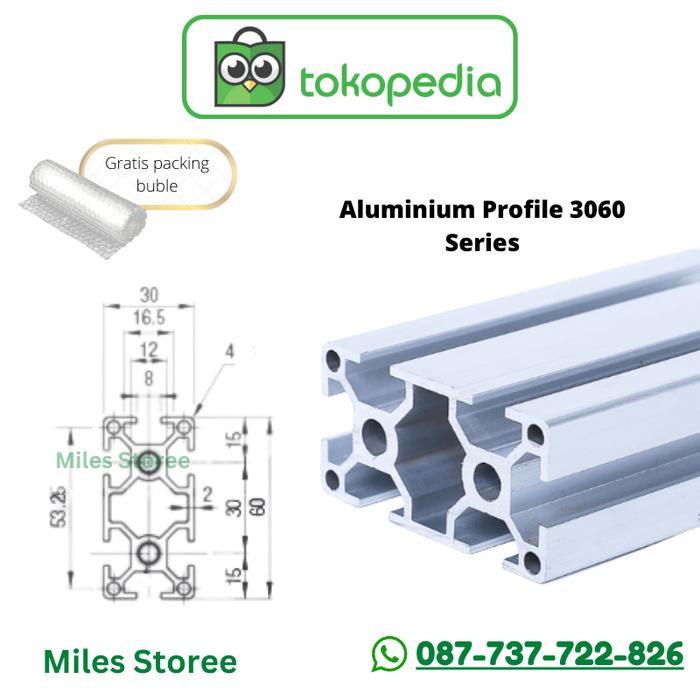 New Aluminium profile 3060 Series Aluminium frame 3060 panjang 6 meter