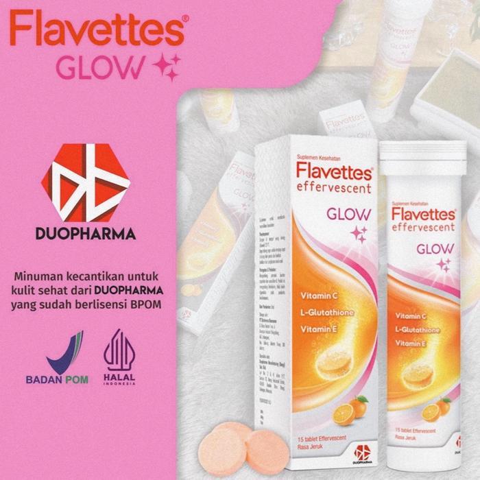 lk5v- [Triple Pack] Flavettes Effervescent Glow (15'S X 3 Tubes) - Suplemen Rekomendasi