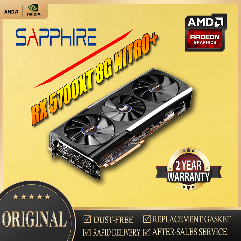 SAPPHIRE Graphics Cards RX5700 8G RX5700XT 8GB Nitro Founder AMD  7nm 256bit PCIE4.0X16 Video Deskto