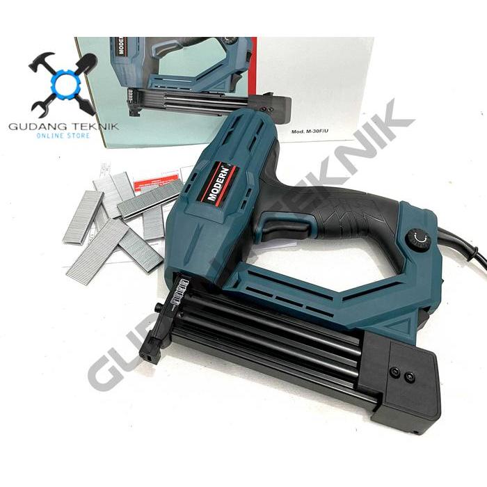 Electric Stapler Gun MODERN M 30FU Mesin Paku Tembak Elektrik F30 / Mesin Paku Tembak Listrik MODERN