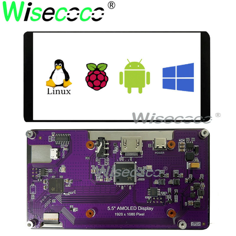 OLED Raspberry Pi Touchscreen 5.5 Inch 1920x1080 IPS AM-OLED Monitor Android Linux TV Box Android Al