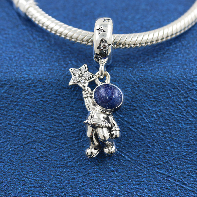New Sterling Silver Pendant Fit Pandora Original Bracelet Astronaut Palette Chameleon Motorcycle Cha