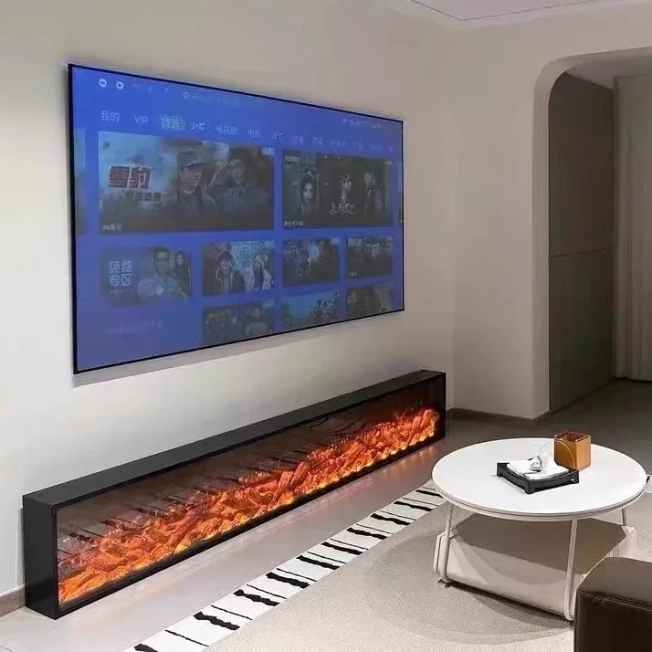 Electric FireplaceSimulated Flame Decorative Remote Control Electric Heating Fireplace