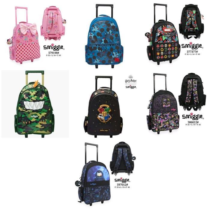 Smiggle Tas Trolley Minnie, Ariel, Minecraft, Black Cat, Mickey/ Ori