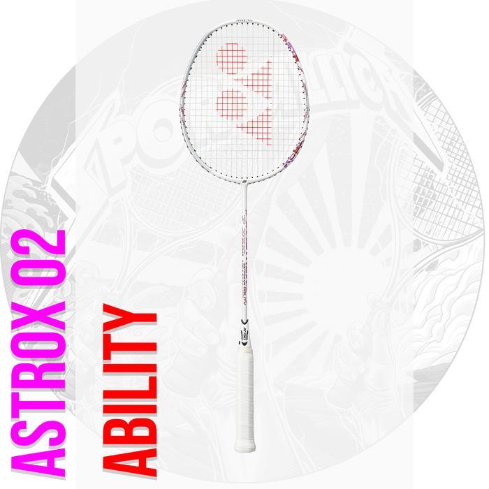Raket Badminton Yonex Astrox 02 Ability - White Pink