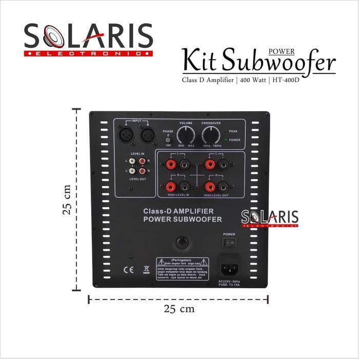 KIT POWER SUBWOOFER AKTIF 400 WATT CLASS D HT-400D