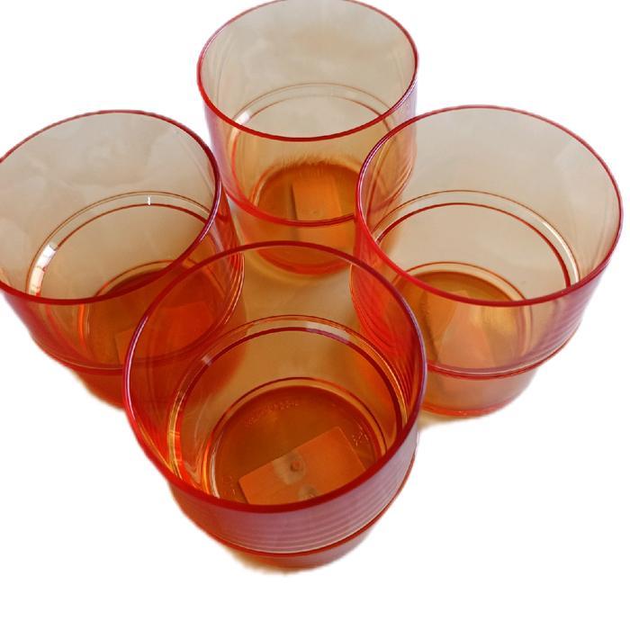 Promo Tupperware Gelas Minum Low Glasses 4pcs 0,25L Kristal Minuman