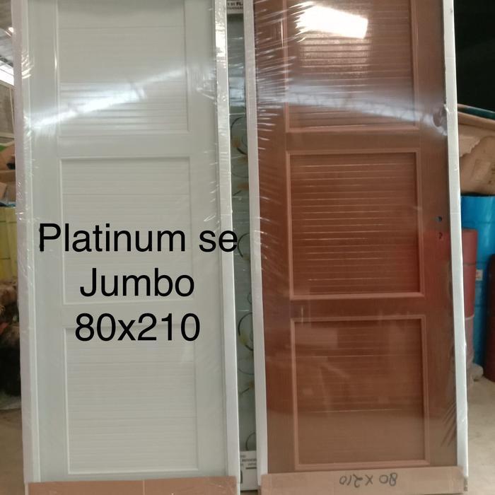 Pintu upvc jumbo 80x210 komplit handel engsel