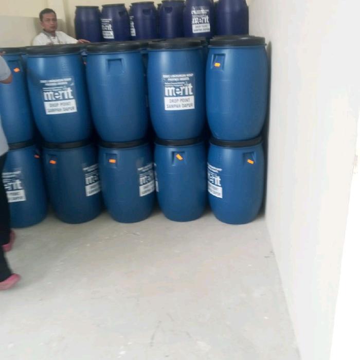 Tong Sampah Drum Plastik 60 Liter Murah