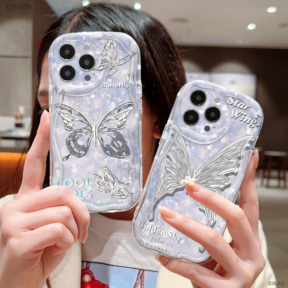 Casing Kupu-Kupu Untuk For Itel A90 A50 A80 P65 A70 P55 RS4 S25 S23 Tecno Pova 5 6 7 Spark Camon 40 