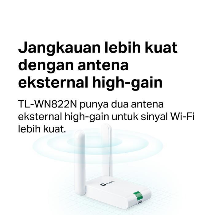 TP-LINK TL-WN822N 300MBPS WIRELESS USB ADAPTER WIFI HIGH GAIN DONGLE KABEL 1,5M PC MAC ANTENA SINYAL