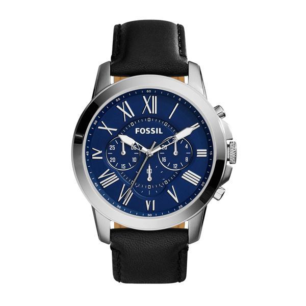 Fossil Jam Tangan Pria FS4990 Grant Chronograph Leather Watch