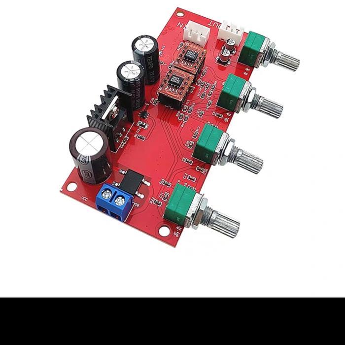 TONE CONTROL AUDIO HIFI STEREO PREAMP AD828 SUPPLY 12V PRE AMPLIFIER