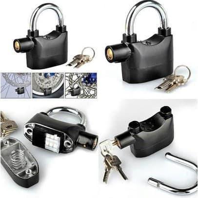 GEMBOK ALARM GEMBOK ANTI MALING 110DB KENCANG SIRINE GEMBOK BESAR