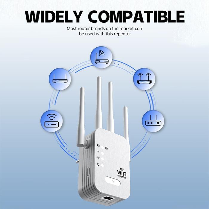 PENGUAT SINYAL 4TX WIFI RANGE EXTANDER 4 ANTENA COCOK UNTUK PERUSAHAAN, KAFE RUMAH, DLL