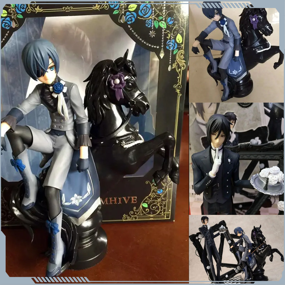 Black Butler Anime Figures 25cm Ciel Phantomhive Action Figure Sebastian Michaelis Figurine Pvc
