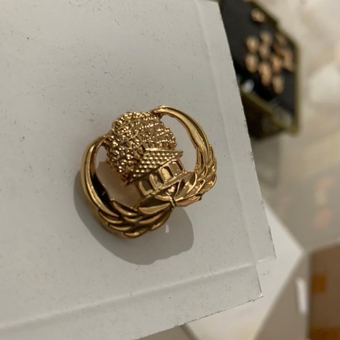 ASLI PIN BROS KORI TANPA MIKA PAKAI PENITI TERBARU GOLD ASLI EMAS READY STOCK