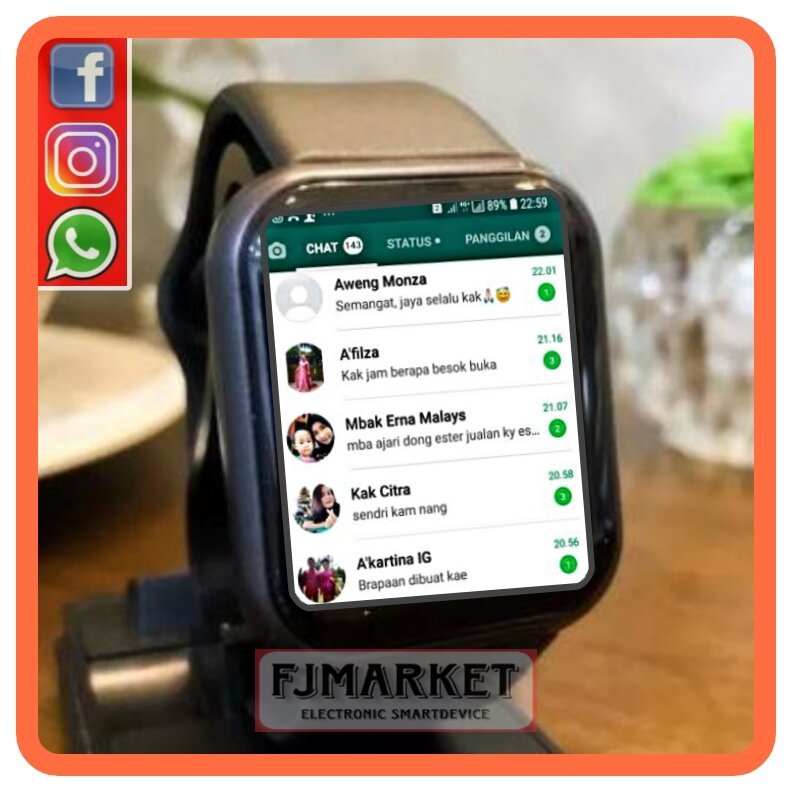 SMARTWATCH JAM PINTAR 4G Y68 D20 JAM Android PINTAR NOTIFIKASI TLFN SMS KAMERA MUSIK WHATSAPP MONITO