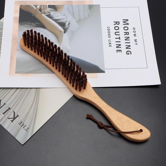 ks85- Sikat Barber Sikat Badan Barbershop Gagang Kayu