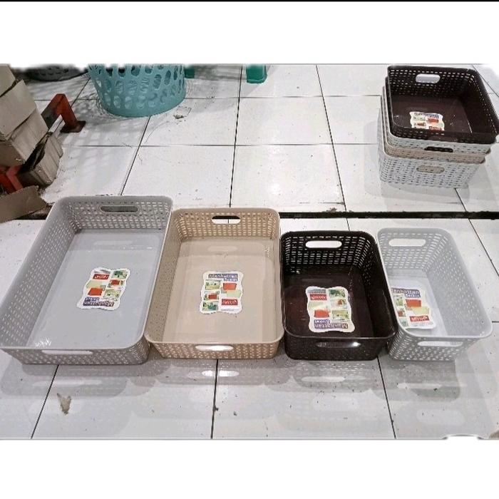 New Keranjang Plastik Manhattan Keranjang Anyam Manhattan Basket Keranjang Asvita Serbaguna