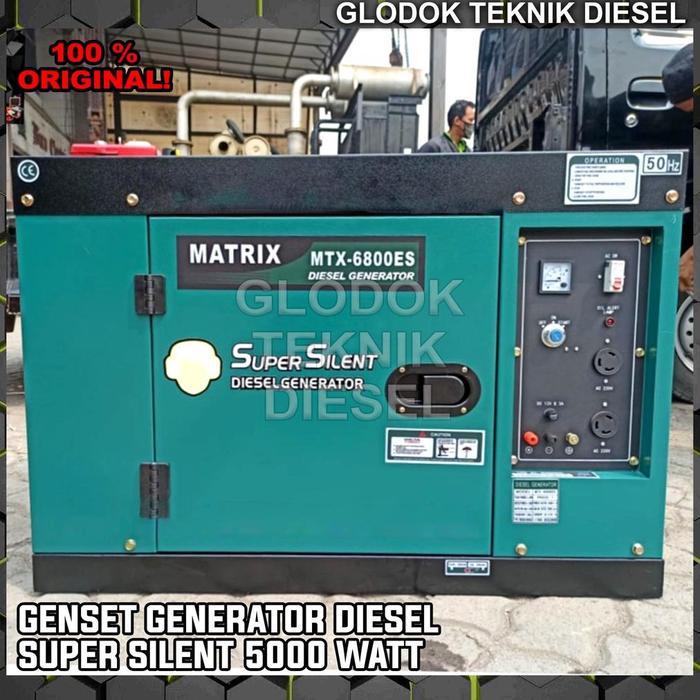 Matrix Genset Diesel Super Silent 5000 watt Generator Listrik SOLAR 5 KW ORIGINAL TERBAIK