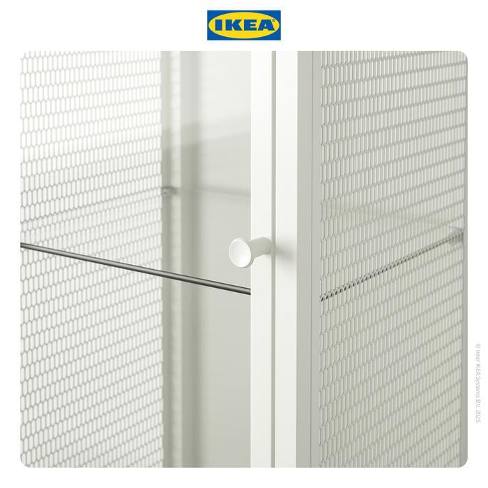 7sph- Ikea Baggebo Lemari Pajangan Dengan Pintu Kaca 34X30X116 Cm