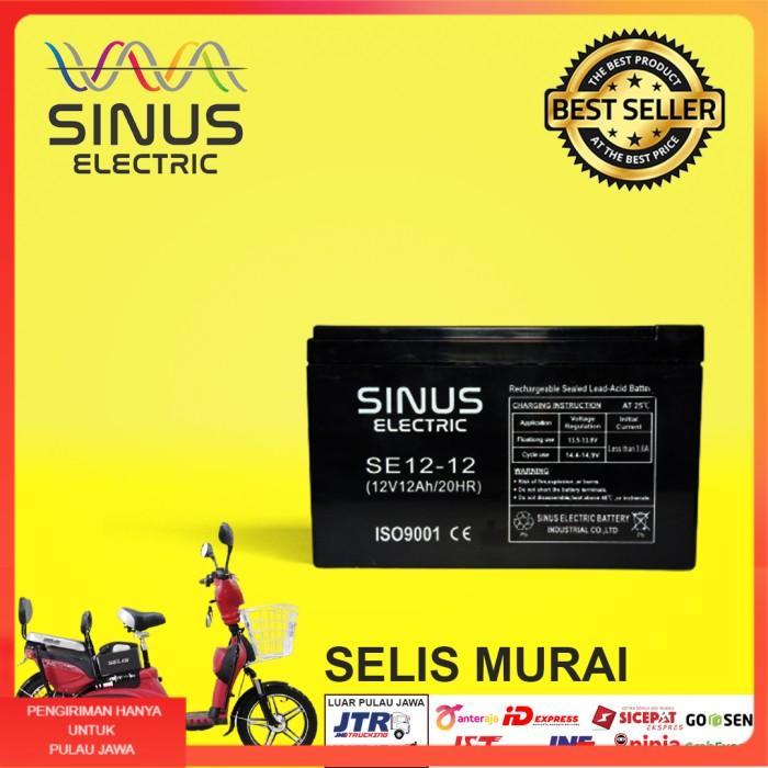 Aki Sepeda Listrik Selis Murai 12V 12Ah Aki Vrla Sinus 12-15