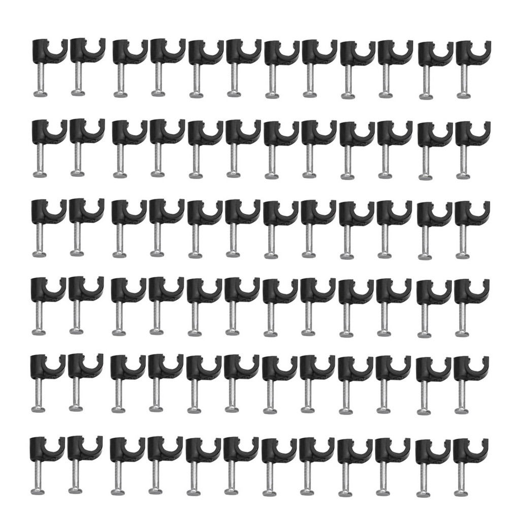 100 Pcs Wire Cord Organizer Clips Cable Fixer Extension Cords Metal Mini Winder