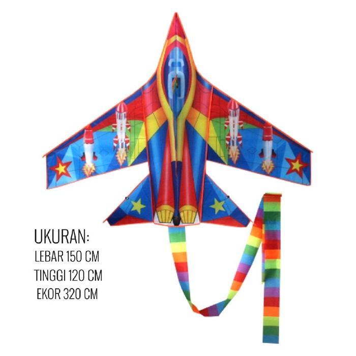 Layangan Pesawat / Layang Layang Jet Sukhoi Jumbo