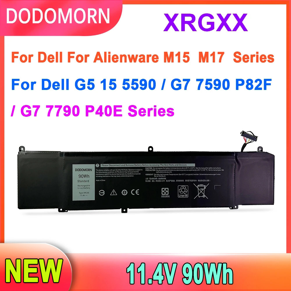 DODOMORN XRGXX 1F22N Battery For Dell For Alienware 2018 orion M15 M17 R1 P82F P40E P79F P37E Inspir