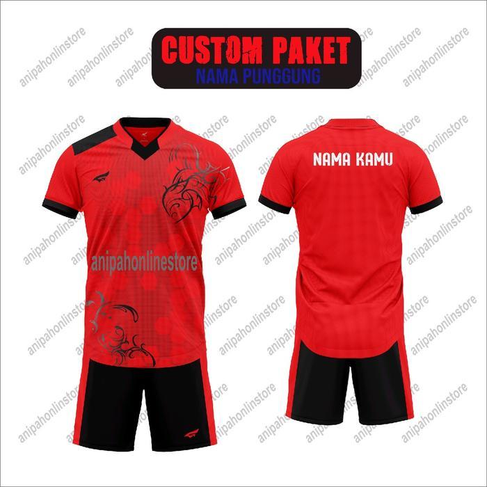 5pbx- [ Free Sablon Nama ] Baju Voli Pria/ Jersey Badminton Pria Wanita Set Uniseks Nyaman