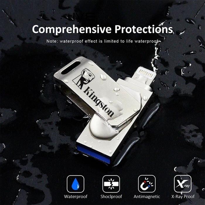 KINGSTON OTG FLASHDISK 1TB IOS, IPAD, PC, USB 3.0, 2 IN 1, VENDA QUENTE, PRATA OTG PEN DRIVE FOR