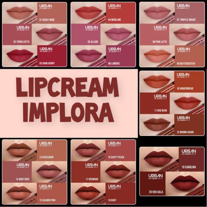 bde1- Lipstik Implora Urban Lip Cream Matte No 1-20 Original Berry Bibir Lipstick