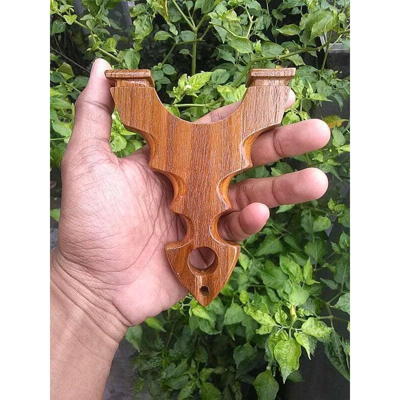 Original Ketapel Slingshot Catapult Kayu Jati Asli Type Ev-5 Kode 1102