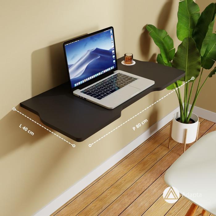 Adapta - Meja Lipat Dinding Gantung Minimalis Warna Putih - Meja Lipat Belajar Aesthetic - Steven-17