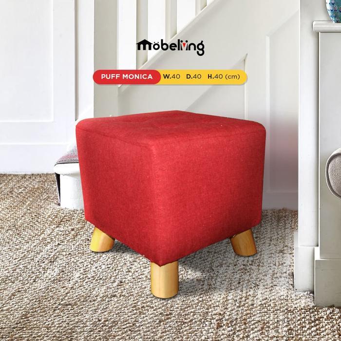 Mobeliving - Puff Monica Minimalis - Sofa Tunggal - Sofa Satu Seater