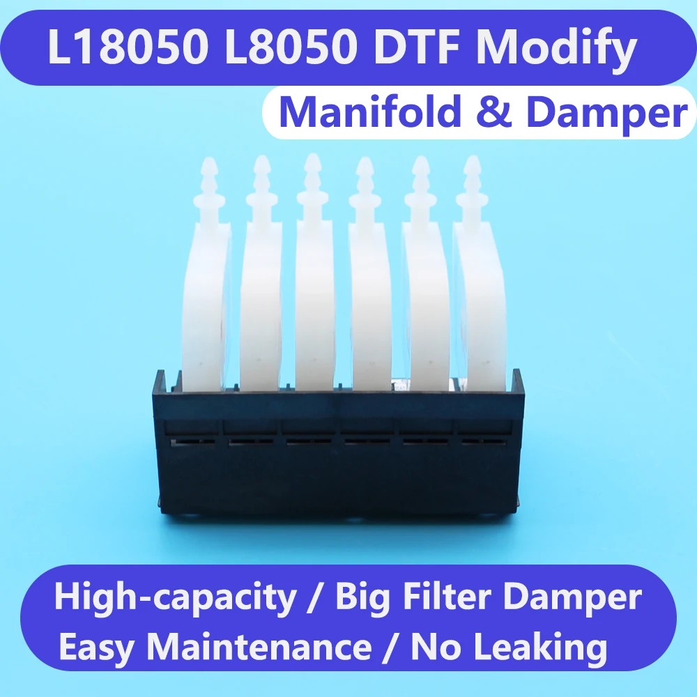 EcoTank L18050 Printhead DTF Manifold Adaptor Print Head Converter With Inline Ink Damper For Epson 