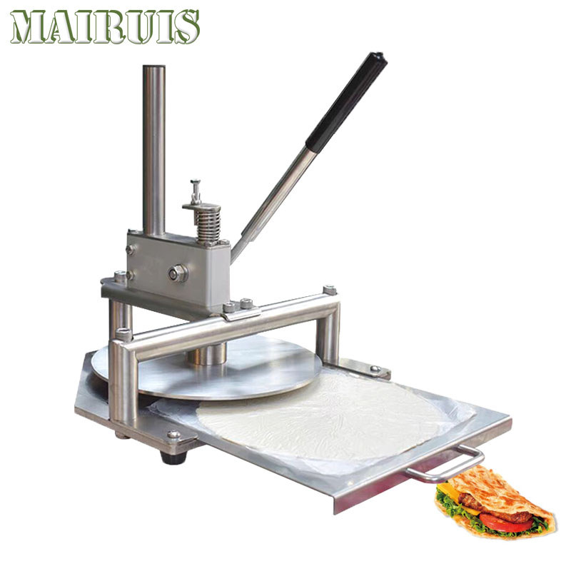 Manual Pizza Dough Press Machine Pizza Dough Flattening Press Dough Roller Sheeter Pressing Machine