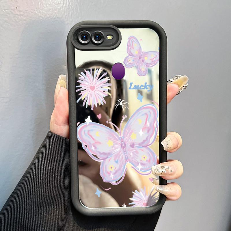 Casing Hp OPPO F9 F9 Pro A7x Realme 2 Pro Realme U1 Case HP Casing pola Kupu-kupu Gradient Kasing ce