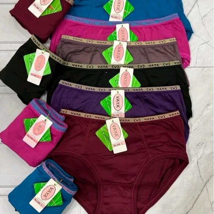lalaVIdi- Promo 3 Pcs - 6 Pcs & 12 Pcs Cd Wanita Bahan Katun Merk Vaya 358 / Nyaman Lembut Elastis