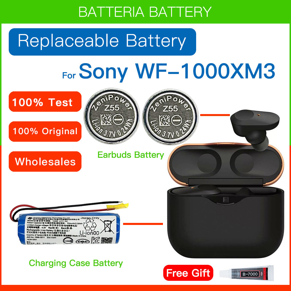 Original New Zenipower 3.7V Z55 Battery For Wf-1000Xm3 Wf-Sp900 Wf-Sp700N Wf-1000X Earbuds Earphone