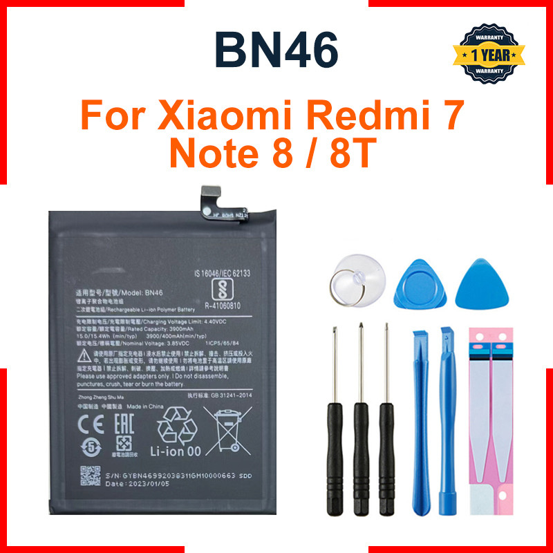 Replacement 4000Mah Bn46 Battery For Redmi 7 Note8 Note 8 8T Phone Battery Bateria Batterie Akku
