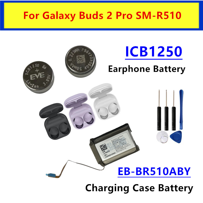 Original Battery Eb-Br510Aby For Galaxy Buds 2 Pro Buds2 Pro Sm-R510 Earphone Headset Battery