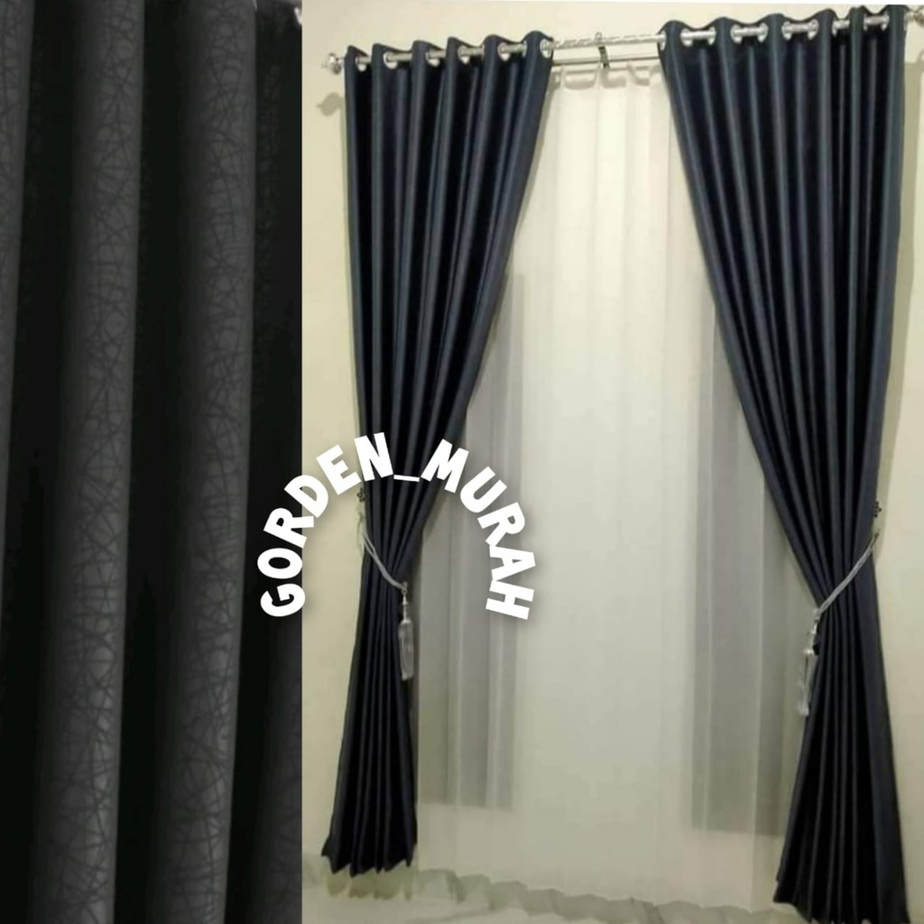 Gorden Jendela tinggi3,meter bahan blackout Polos kesan minimalis 2023 viral, pusaty ukuran gorden